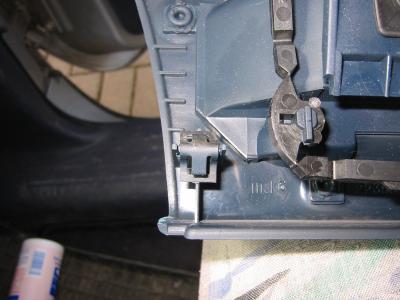 Umlenkhebel im Originalzustand